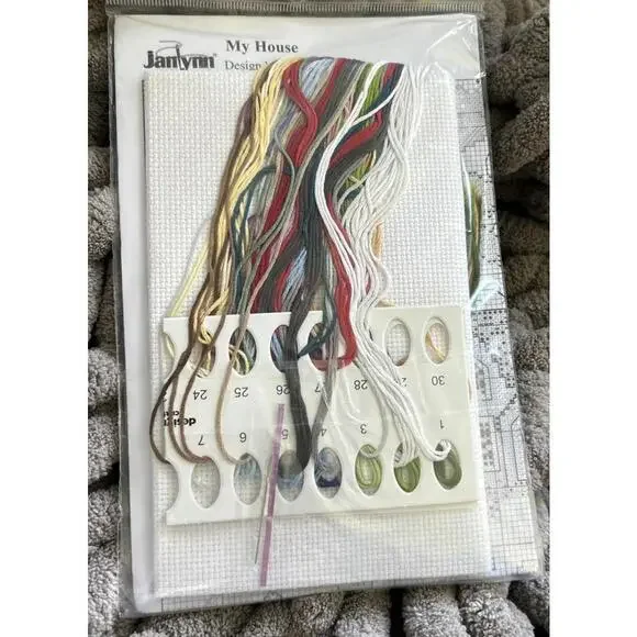 Janlynn Counted Cross Stitch Kit - My House 997-1808 New Sealed Package Vintage - Picture 2 of 5